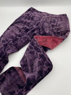 Pantaloni in velluto pitonato anni '70