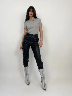 Pantaloni in vera pelle anni '80