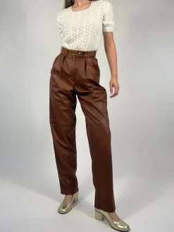 Pantaloni vera pelle anni '80