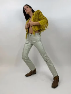 Pantaloni vintage in pelle anni '80