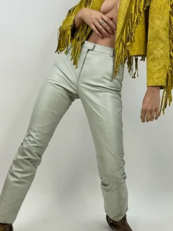 Pantaloni vintage in pelle anni '80