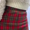 Pantaloni vitantage in lana tartan
