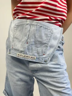 Salopette corta Rifle in jeans