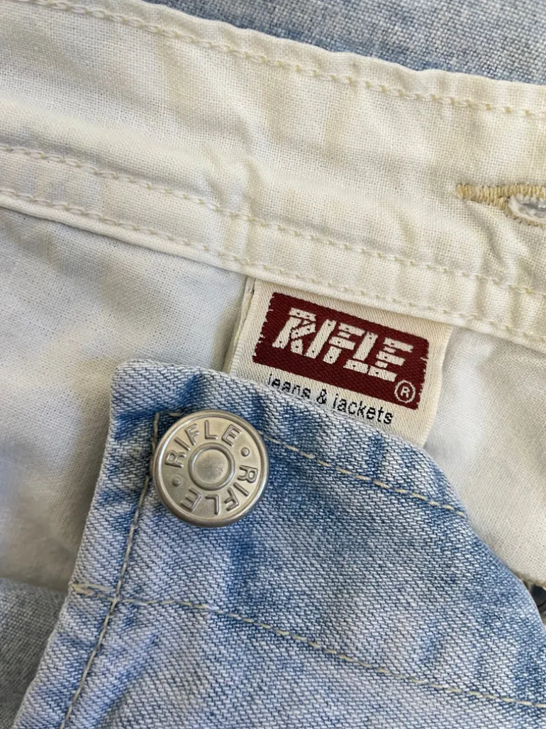 Salopette corta Rifle in jeans