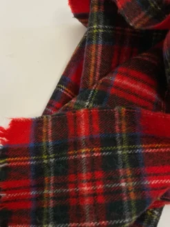 Sciarpa vintage in lana tartan