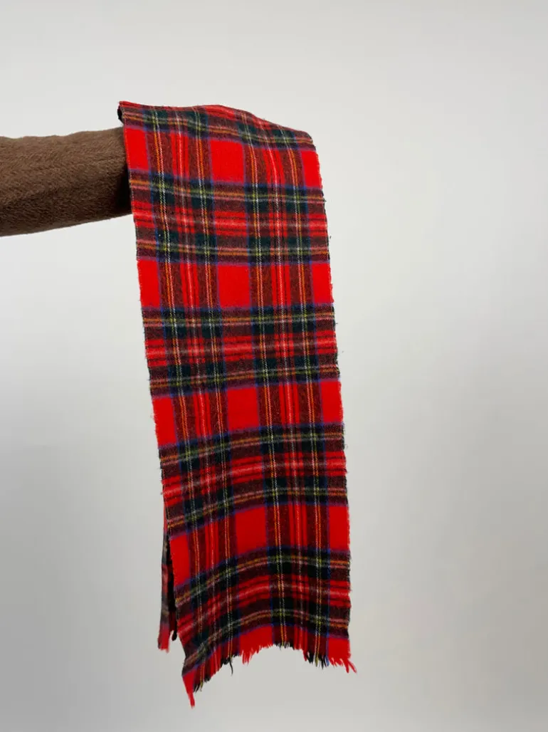 Sciarpa vintage in lana tartan