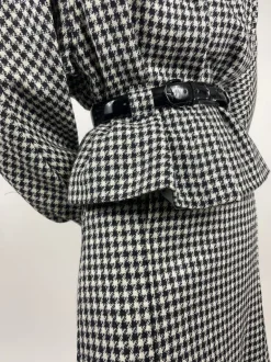 Tailleur 1980 pura lana pied de poule