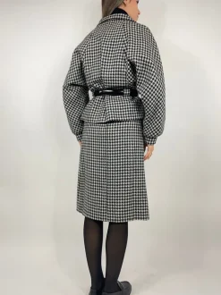 Tailleur 1980 pura lana pied de poule