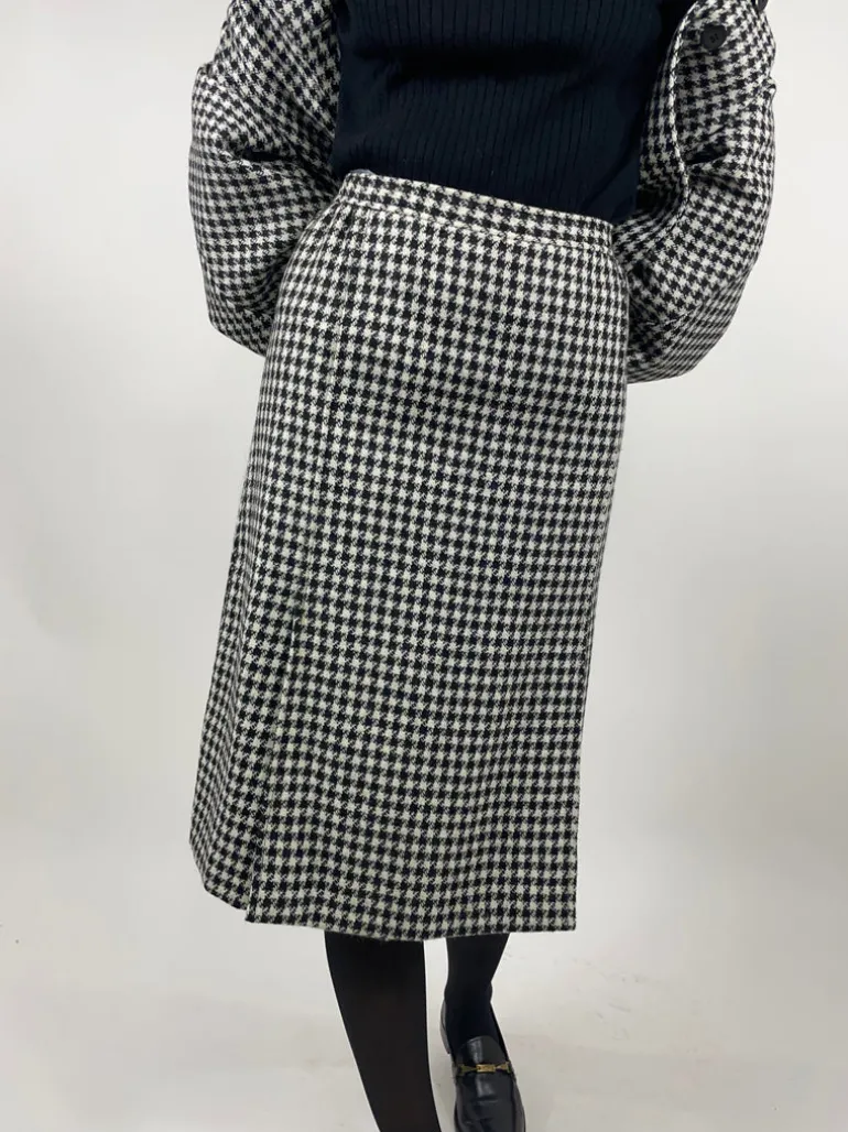 Tailleur 1980 pura lana pied de poule