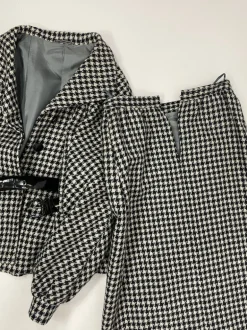 Tailleur 1980 pura lana pied de poule