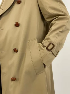 Trench anni '70 con fodera interna a quadri