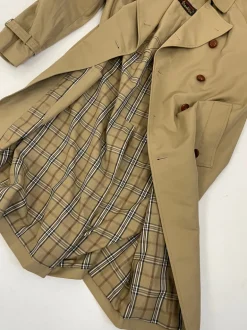 Trench anni '70 con fodera interna a quadri