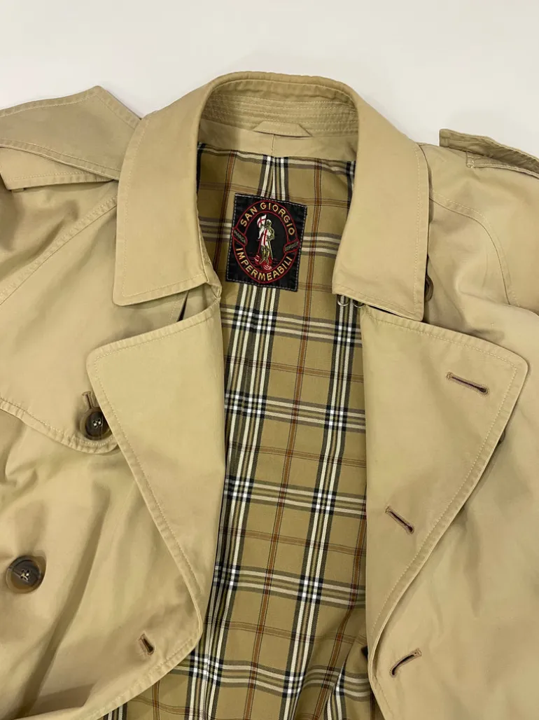 Trench San Giorgio con fodera tartan